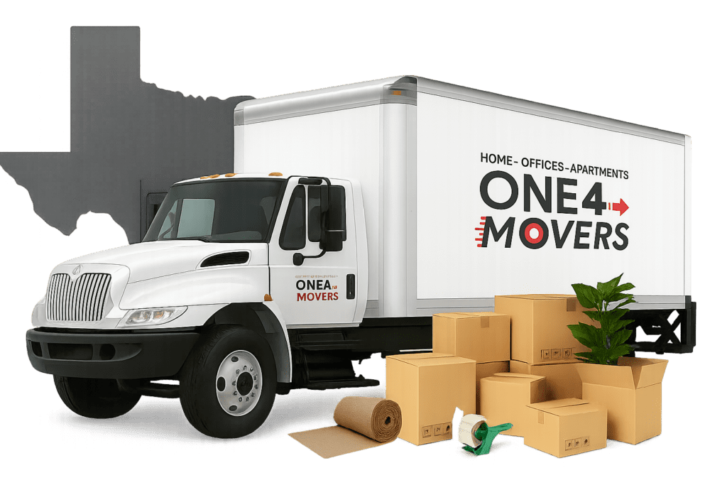 movers in texas with box and maps